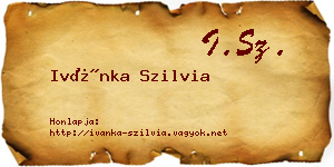 Ivánka Szilvia névjegykártya