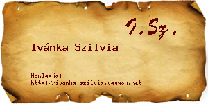 Ivánka Szilvia névjegykártya